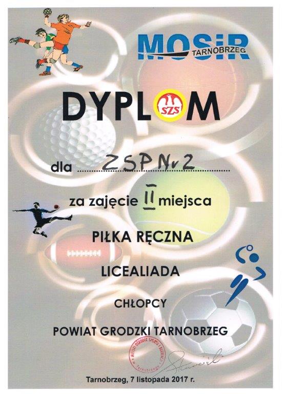 dyplom piłka reczna